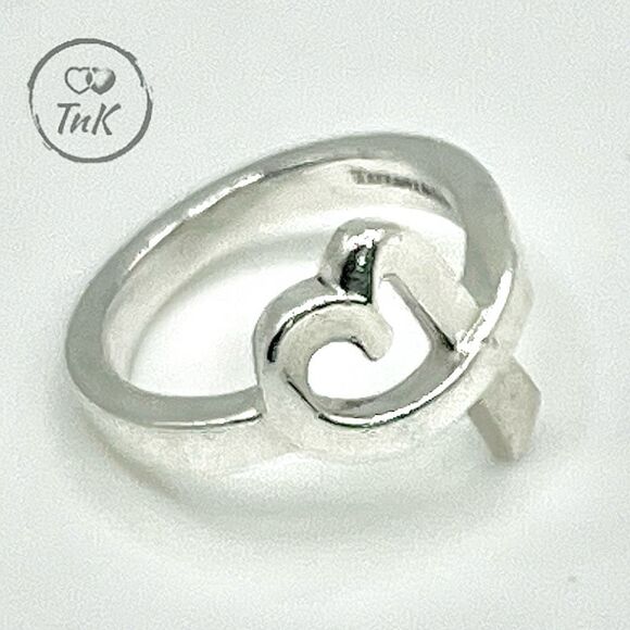 Tiffany & Co. Single Loving Heart Ring Paloma Picasso -529 Silver - Sz 6 - Picture 2 of 11